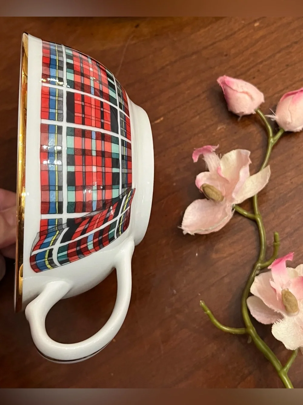 Williams Sonoma Stuart Dress Tartan Plaid Stackable Replacement Teacup Only WSO1